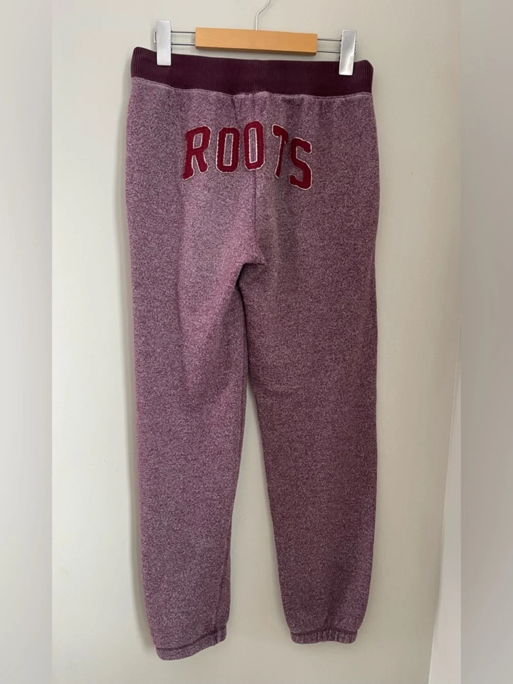 Roots Cabin Burgundy Salt and Pepper Logo Sweatpants Size XS - Picture 4 of 9